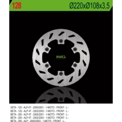 NG128 tarcza hamulcowa PRZÓD BETA 125/200/250 ALP 00-03 (220X108X3,5) (6X6,5MM)