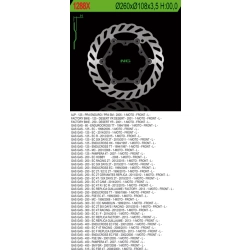NG1288X tarcza hamulcowa PRZÓD GAS GAS 125/200/250/300/400/450/515 (PŁYWAJĄCA) (260X108X3,5) (6X6,5MM) WAVE