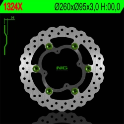 NG1324X tarcza hamulcowa PRZÓD KTM 250/350 FREERIDE 12-15 (PŁYWAJĄCA) (260X95X3) (4X6,5MM) (BEZ OTWORU NA CZUJNIKPRĘDKOŚ