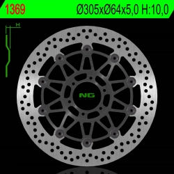 NG1369 tarcza hamulcowa PRZÓD KTM 950/990 SMR/SMT 05-14 (305X64X5,0MM) (6X8,5MM) PŁYWAJĄCA