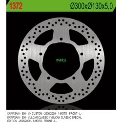 NG1372 tarcza hamulcowa PRZÓD KAWASAKI VN900 CLASSIC/CUSTOM 06-09 (300X130X5MM) 5 OTWORÓW O ŚR.10,5