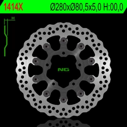 NG1414X tarcza hamulcowa PRZÓD KAWASAKI ZX6R/ 6RR/ 636 03-04 (280X80,5X5,0) (5X10,5MM)