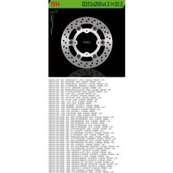 NG1514 tarcza hamulcowa PRZÓD/TYŁ ARCTIC CAT 550/650/700/1000 PŁYWAJĄCA