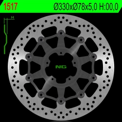 NG1517 tarcza hamulcowa PRZÓD DUCATI SCRAMBLER 800 15-18 (330X78X5,0MM) (5X8,5MM)