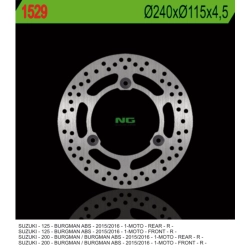 NG1529 tarcza hamulcowa PRZÓD/TYŁ SUZUKI BURGMAN125/200 15-16 (240X115X4,5) (3OTWORY 10,5MM)