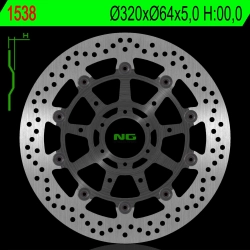 NG1538 tarcza hamulcowa PRZÓD BMW S 1000R/RR 13-20, HP4 12-17, S100XR 17-19 (320X64X5,0MM) (6X8,5MM) PŁYWAJĄCA