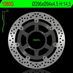 NG1580G tarcza hamulcowa PRZÓD HONDA CB600F/S HORNET ABS 07-13, CBR600F ABS 11-13 (296X94X4,5) (6X6,5) (ŚRODEKALUMINIOWY