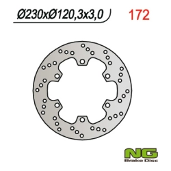 NG172 tarcza hamulcowa PRZÓD KAWASAKI KMX 125 (86-03) (230X120X4) 6 OTWORÓW ŚR.10,5