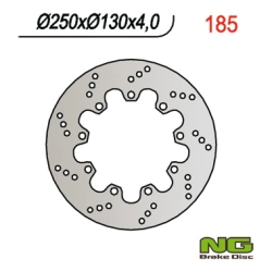 NG185 tarcza hamulcowa PRZÓD KAWASAKI KLR600 (84-92) (250x130x4)