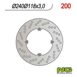 NG200 tarcza hamulcowa PRZÓD HONDA XL600R (83-87), CR125 (85-88), CR500 (88) (240x118x3)