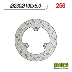 NG256 tarcza hamulcowa TYŁ KAWASAKI GPZ500S 90-03 (230x100x5) (3X10,5mm)