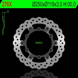 NG276X tarcza hamulcowa PRZÓD YAMAHA YZ/YZF01-16, WRF 02-17 PŁYWAJĄCA (250X118X3,00MM) (6X6,5MM) WAVE