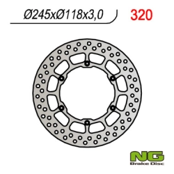 NG320 tarcza hamulcowa PRZÓD YAMAHA YZ/YZF/WRF (245x118x3) (6X6,5MM)