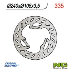 NG335 tarcza hamulcowa PRZÓD DERBI 50 SENDA R/R-RACER/X-TREME/X-RACE 00-09 (240x108x3,5)