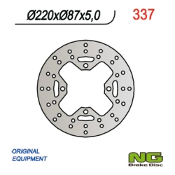 NG337 tarcza hamulcowa TYŁ CAGIVA RAPTOR 650/1000 (220X87X5) (4X10,5MM)