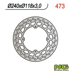 NG473 tarcza hamulcowa PRZÓD HONDA CR125/250/500 84-94, XR 250/400/600R (240x118x3) (4X6,5MM)