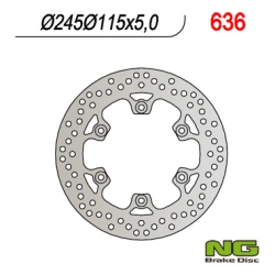 NG636 tarcza hamulcowa TYŁ YAMAHA FZS/ FZR/ XJ600/ XT660/YZF600 THUNDERCAT (245x115x5) (6X8,5MM)