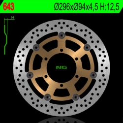 NG643 tarcza hamulcowa PRZÓD HONDA CBR600F 01-10, CB900F 02-07 VTX 1800C 01-08 (296X94X4,5) (6X6,5mm)