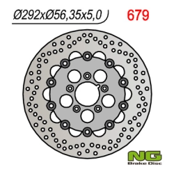 NG679 tarcza hamulcowa PRZÓD HARLEY-DAVIDSON 883/1200/1340/1450/1584/1690/1802 PŁYWAJĄCA (292x56,3x5) (5x8,5mm)