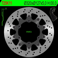 NG725KOV11 tarcza hamulcowa PRZÓD Z ADAPTEREM OVERSIZE (320X127X5) KTM SX/SXF/EXC/EXCF 125-530 09-17 (NG725K11)