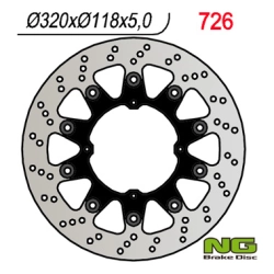 NG726 tarcza hamulcowa PRZÓD HONDA XR 250/400/650 (SUPERMOTO)(320x118x5mm)(4x6,5mm)