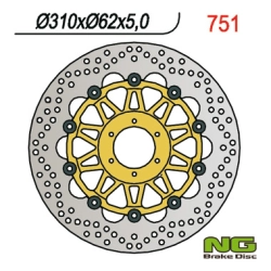 NG751 tarcza hamulcowa PRZÓD HONDA CBR900 98-99 (310x62x5) (6X6,5MM) PŁYWAJĄCA