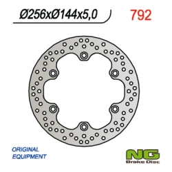 NG792 tarcza hamulcowa TYŁ HONDA XL1000V 03-11, CBR1100XX 97-04, X11 00-03, VFR750F 86-89 (256X144X5 MM) (6X10,5 MM)