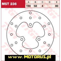 TRW MST236 motocyklowa tarcza hamulcowa średnica 190mm sklep motocyklowy MOTORUS.PL