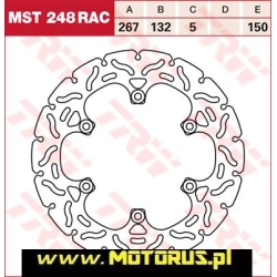 TRW MST248RAC motocyklowa tarcza hamulcowa średnica 267mm sklep motocyklowy MOTORUS.PL