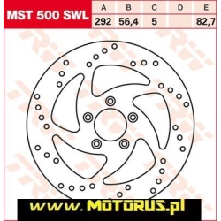 TRW MST500SWL motocyklowa tarcza hamulcowa średnica 292mm sklep motocyklowy MOTORUS.PL