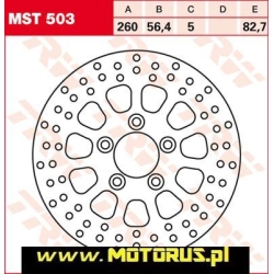 TRW MST503 motocyklowa tarcza hamulcowa średnica 260mm sklep motocyklowy MOTORUS.PL