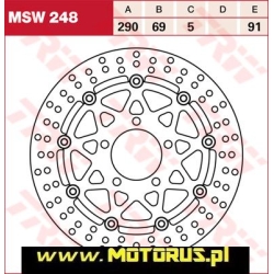 TRW MSW248 motocyklowa tarcza hamulcowa MOTORUS.PL