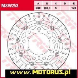 TRW MSW253 motocyklowa tarcza hamulcowa PŁYWAJĄCA średnica 300mm sklep motocyklowy MOTORUS.PL